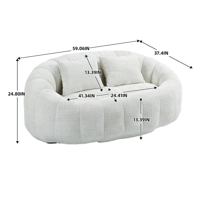 Pouf en mousse déchiquetée