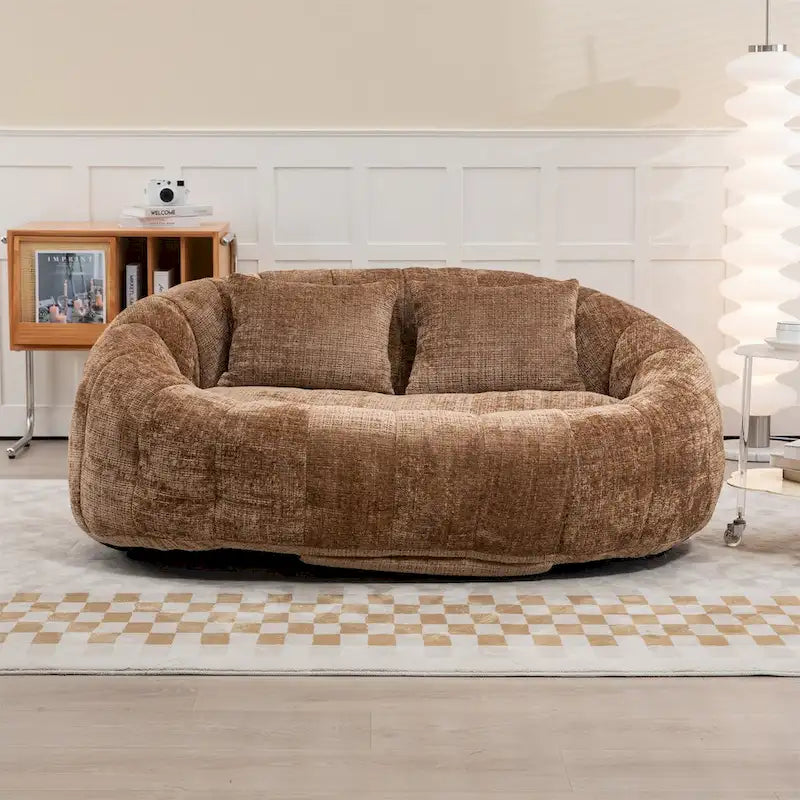 Pouf en mousse déchiquetée