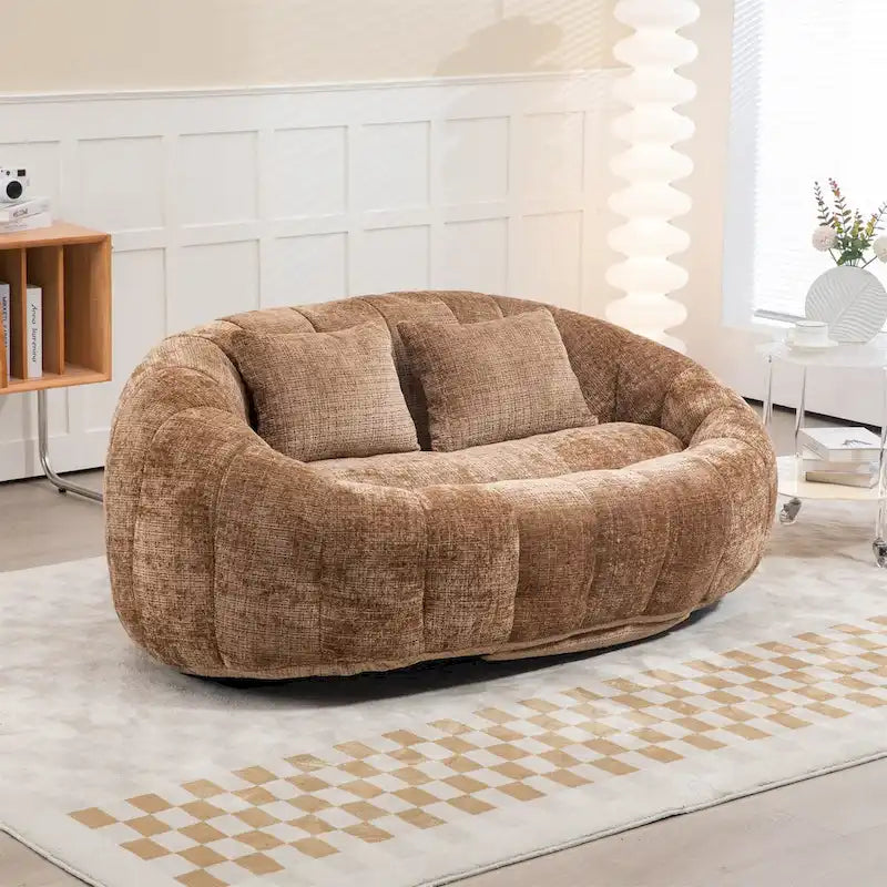 Pouf en mousse déchiquetée
