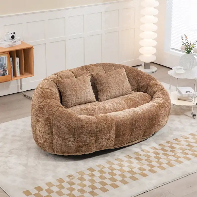 Pouf en mousse déchiquetée