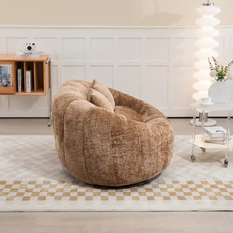 Pouf en mousse déchiquetée