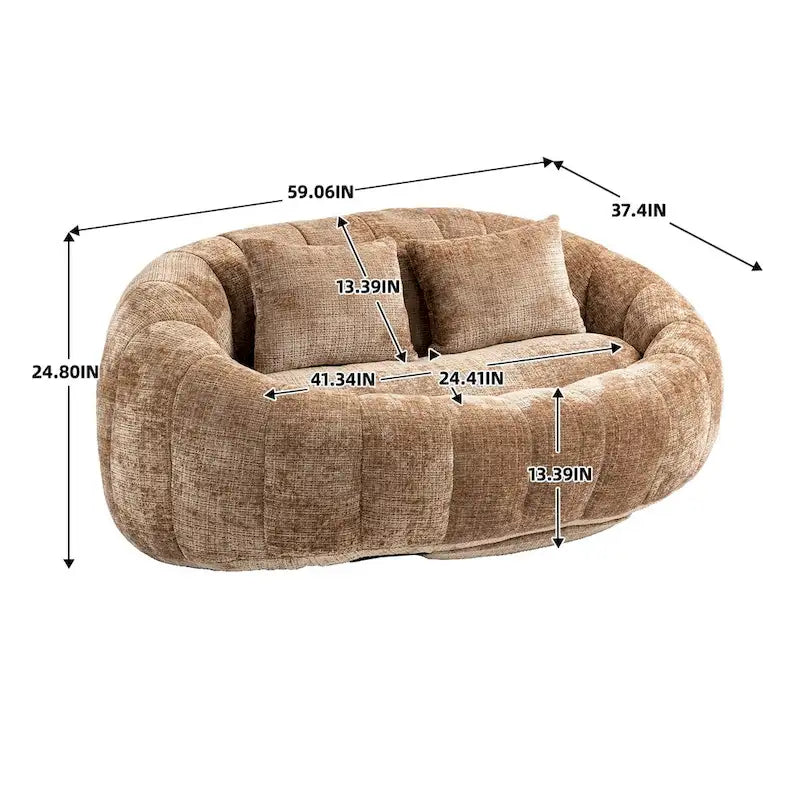 Pouf en mousse déchiquetée
