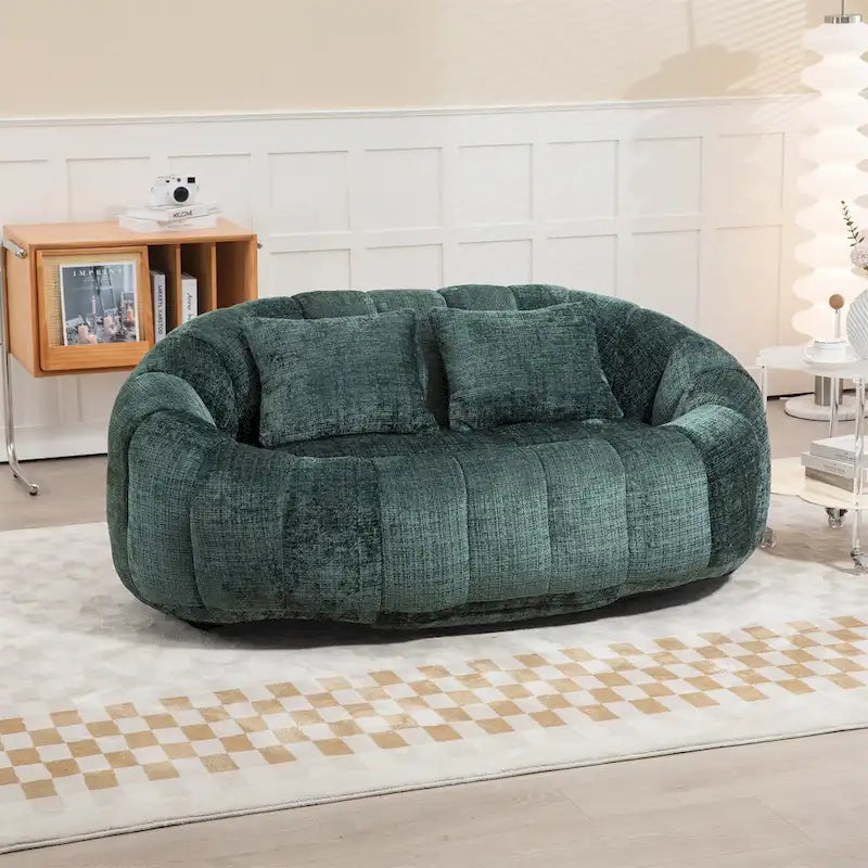 Pouf en mousse déchiquetée