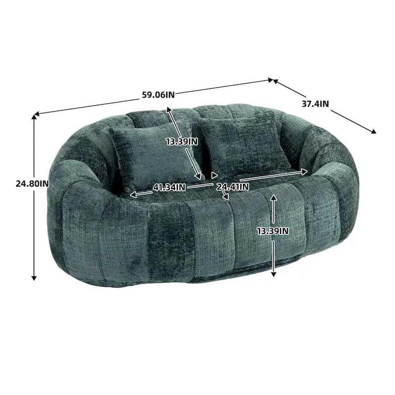 Pouf en mousse déchiquetée
