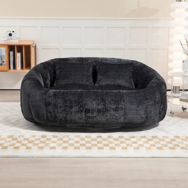 Pouf en mousse déchiquetée