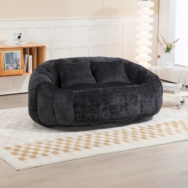 Pouf en mousse déchiquetée