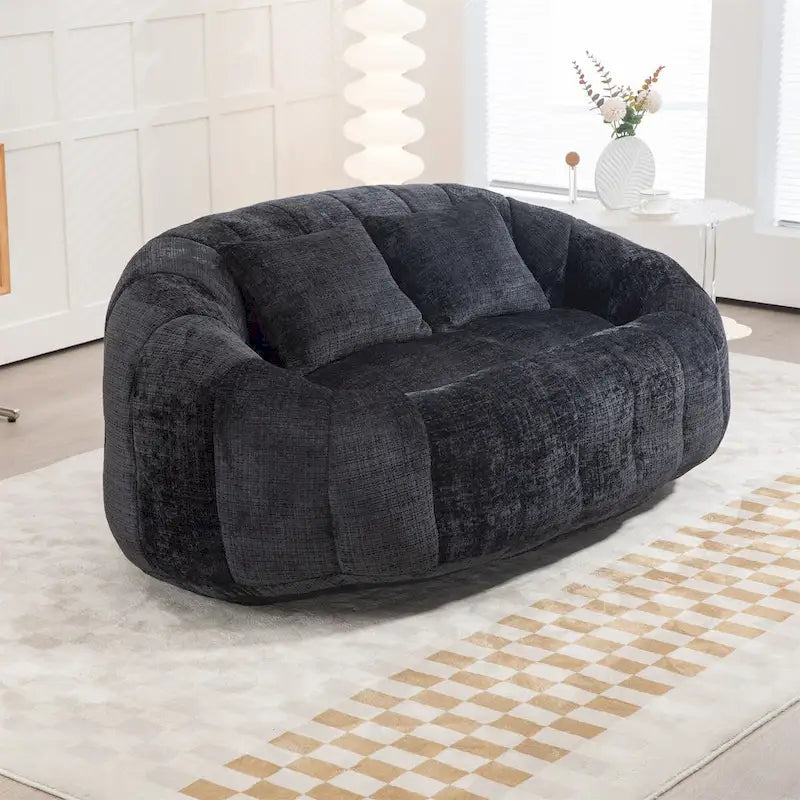 Pouf en mousse déchiquetée