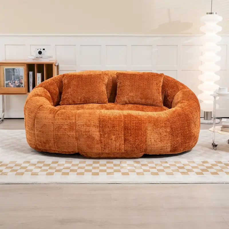 Pouf en mousse déchiquetée