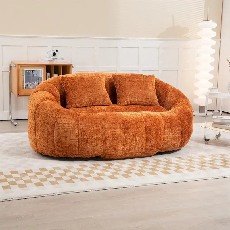 Pouf en mousse déchiquetée