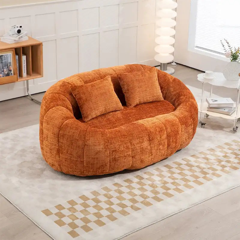 Pouf en mousse déchiquetée