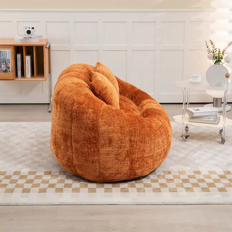Pouf en mousse déchiquetée