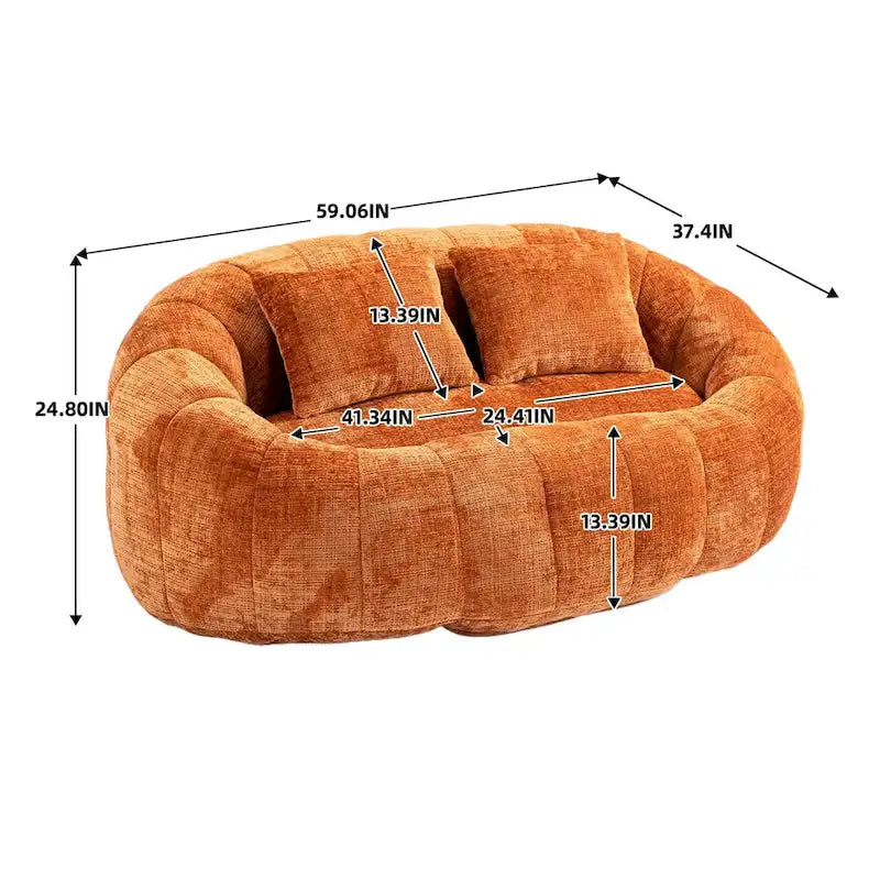 Pouf en mousse déchiquetée