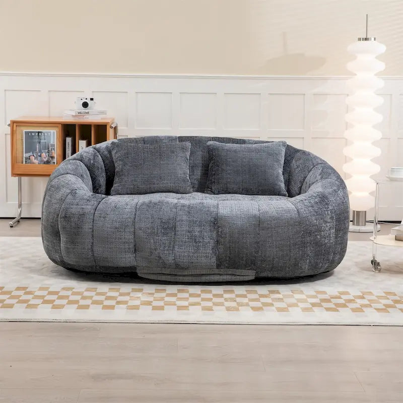 Pouf en mousse déchiquetée