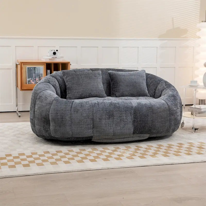 Pouf en mousse déchiquetée