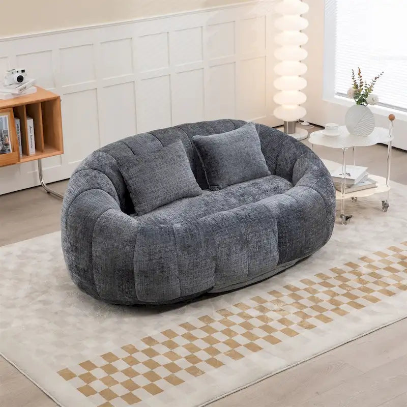 Pouf en mousse déchiquetée