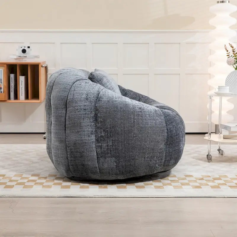 Pouf en mousse déchiquetée